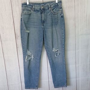 Old Navy High Rise O.G. Straight Distressed Women's Jeans size 14